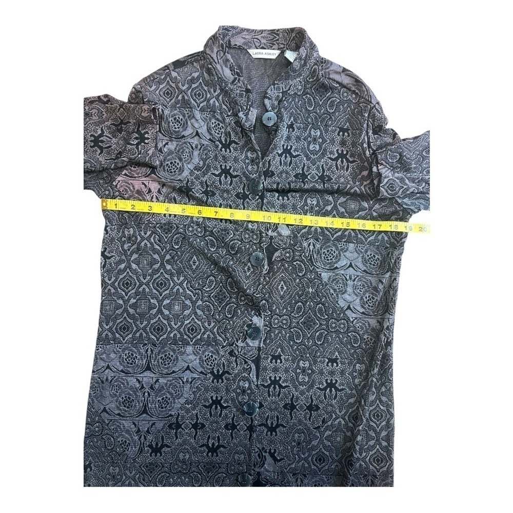 Laura Ashley Vintage Black with blended in colors Size M - Picture 9 of 10